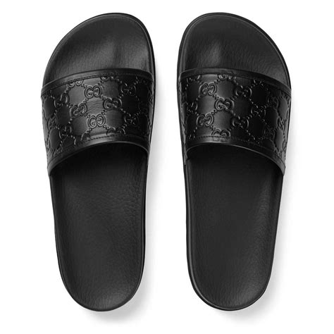 black mens gucci slides